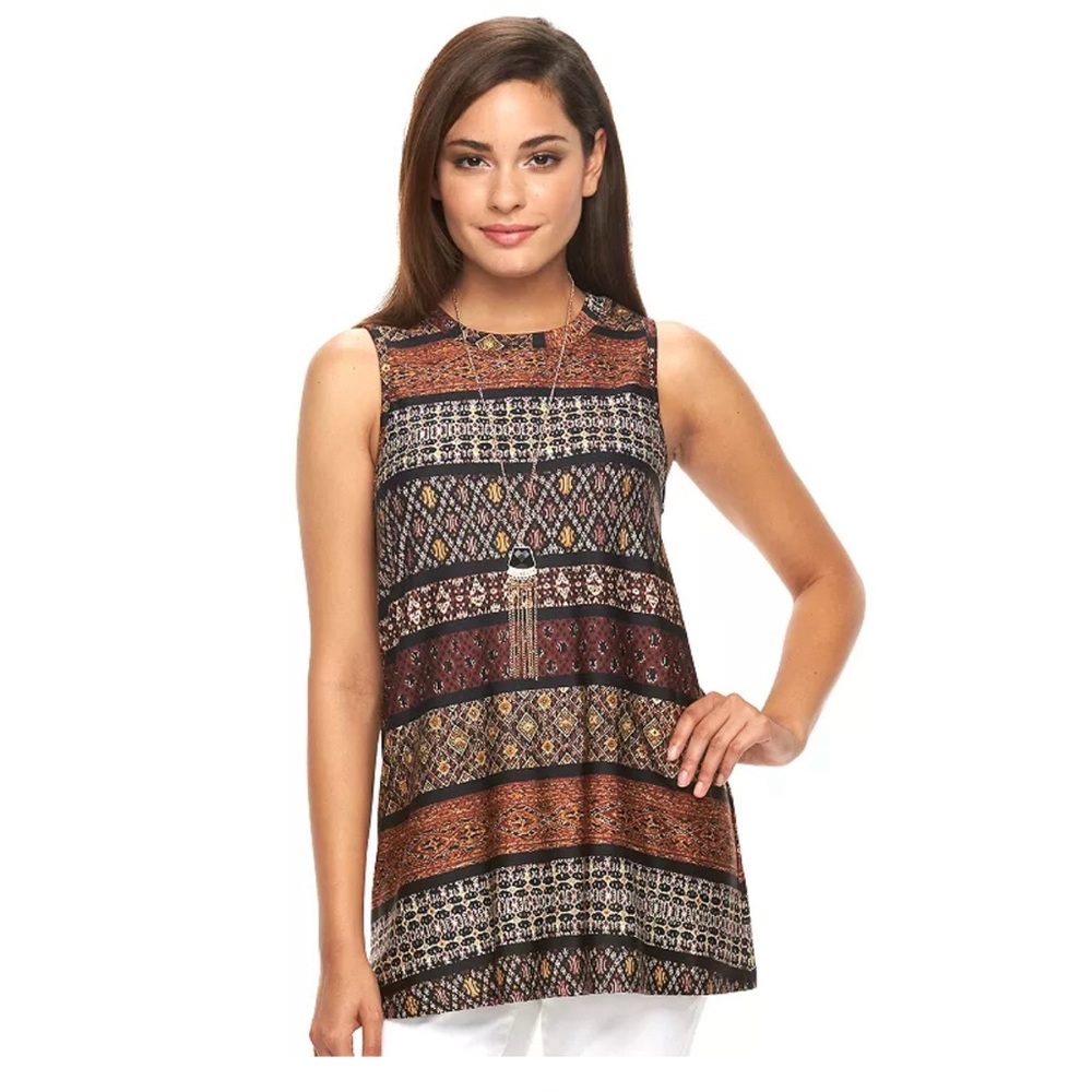 Women's Multicolor Sleeveless Top